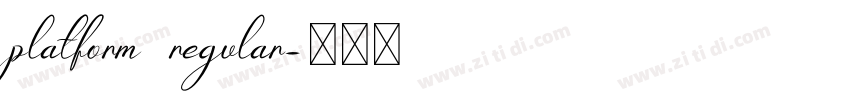 platform regular字体转换